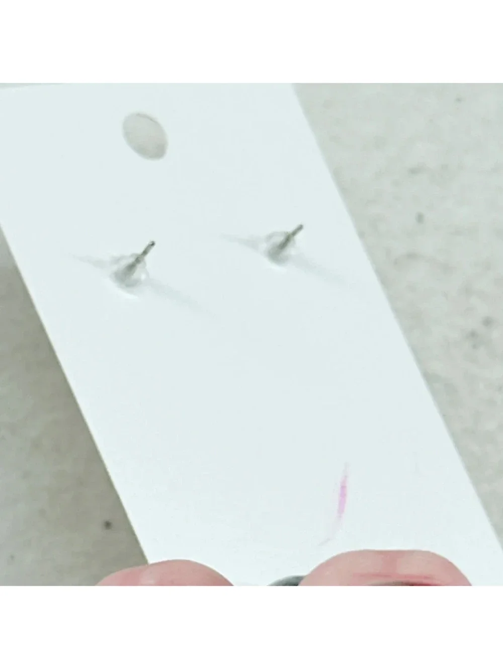 3003u. Purple Silvertone Stud Earrings